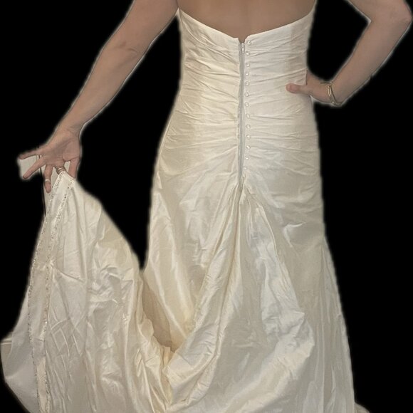 NWT Vintage Martina Liana Ivory Silk Wedding Dress - Picture 5 of 6